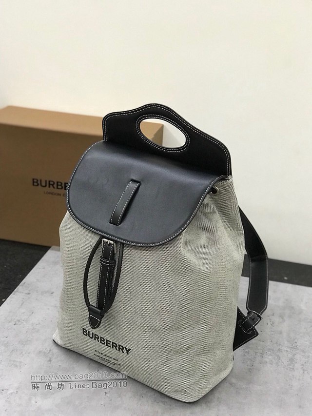Burberry專櫃新款包包 巴寶莉棉麻混紡帆布手提雙肩背包  db1165